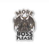 Sticker Plus de Boss S'il Vous Plaît Halloween Démon Squel (Devant)