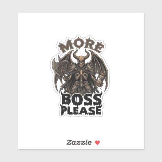 Sticker Plus de Boss S'il Vous Plaît Halloween Démon Squel (Feuille)