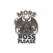 Sticker Plus de Boss S'il Vous Plaît Halloween Démon Squel (Devant)