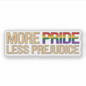 Sticker Plus de fierté moins de préjugés Mois de la fierté (Devant)