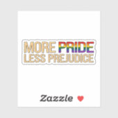 Sticker Plus de fierté moins de préjugés Mois de la fierté (Feuille)