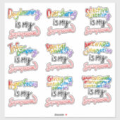 Sticker Plus de superpuissances neurodivergeantes (Feuille)