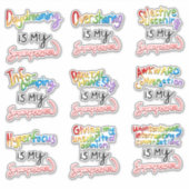 Sticker Plus de superpuissances neurodivergeantes (Devant)