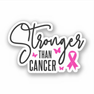 Sticker Plus forte que le cancer, sensibilisation au cance