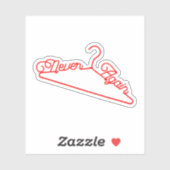 Sticker Plus jamais Hanger Roe c. Wade Pro-Choice (Feuille)