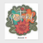 Sticker Plutôt Protégé Inspirant Inspiritisme Floral (Feuille)