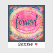 Sticker Plutôt Rose Floral En Avant Un Mot (Feuille)