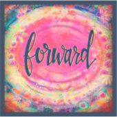 Sticker Plutôt Rose Floral En Avant Un Mot (Devant)