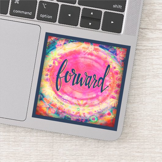 Sticker Plutôt Rose Floral En Avant Un Mot (Détail)