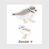 Sticker Pluvier de tuyauterie avec son Chick (Feuille)