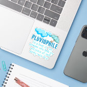 Sticker Pluviophile Rainy Day Lover (Ordinateur portable avec iPhone)