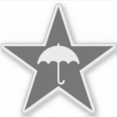 Sticker Pluviophile Star (gris) (Devant)