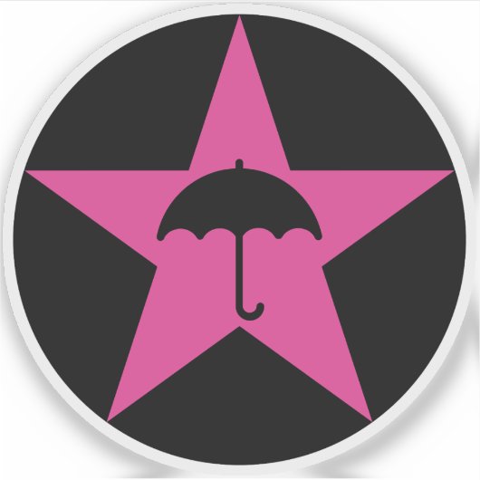 Sticker Pluviophile Star v2 (rose) (Devant)
