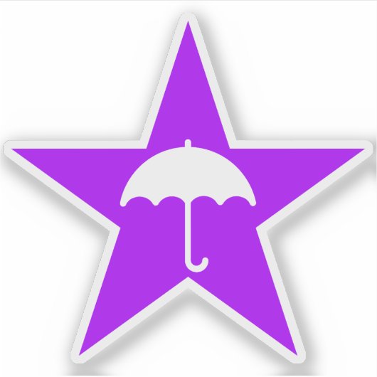 Sticker Pluviophile Star (violet) (Devant)