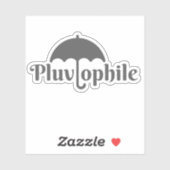 Sticker Pluviophile - v2 (gris) (Feuille)
