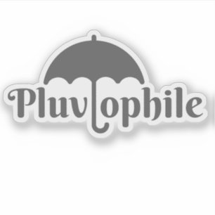 Sticker Pluviophile - v2 (gris)
