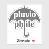 Sticker Pluviophile - v3 (gris) (Feuille)