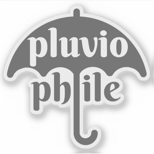 Sticker Pluviophile - v3 (gris) (Devant)