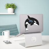 Sticker PNW Pacific Northwest Killer Whale Orca (Ordinateur portable sur le bureau)
