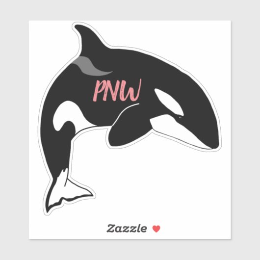 Sticker PNW Pacific Northwest Killer Whale Orca (Feuille)
