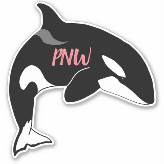 Sticker PNW Pacific Northwest Killer Whale Orca (Devant)