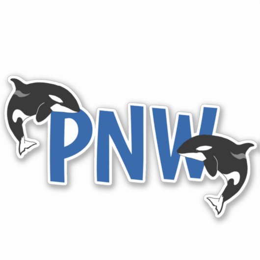 Sticker PNW Pacific Northwest Killer Whale Orca (Devant)