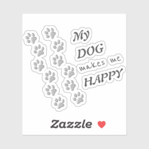 Sticker Poches de chien en argent noir Arrière - plan d'im