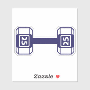 Sticker poids haltere cross musculation fitness body 