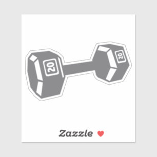Sticker poids haltere cross musculation fitness body