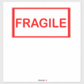 Sticker Poignée fragile avec soin (Feuille)