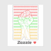 Sticker Poing Black Power De BLM Pour Geeks (Feuille)