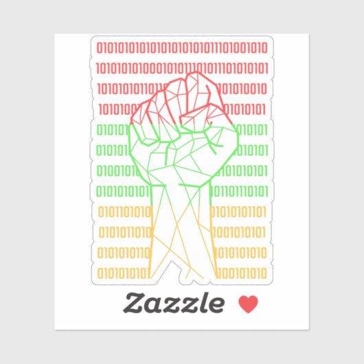 Sticker Poing Black Power De BLM Pour Geeks (Feuille)