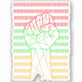 Sticker Poing Black Power De BLM Pour Geeks (Devant)