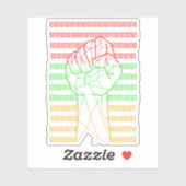 Sticker Poing de Black Power du BLM pour les geeks (Feuille)