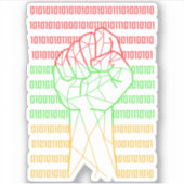 Sticker Poing de Black Power du BLM pour les geeks (Devant)