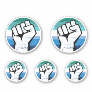 Sticker Poing de fierté gay masculin Imprimé