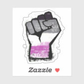 Sticker Poing de protestation asexué (Feuille)