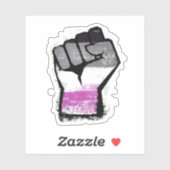 Sticker Poing de protestation asexué (Feuille)