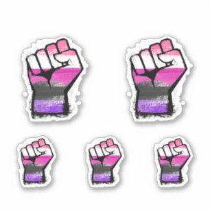 Sticker Poing de protestation de genre