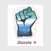 Sticker Poing de protestation gay masculin (Feuille)