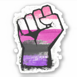 Sticker Poing de protestation genre fluide