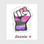Sticker Poing de protestation genre fluide (Feuille)