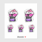 Sticker Poing de protestation genre fluide (Feuille)