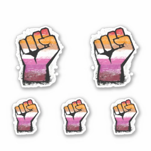 Sticker Poing de protestation lesbienne (Devant)