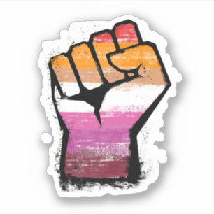 Sticker Poing de protestation lesbienne