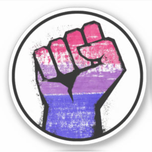 Sticker Poing levé du Cercle de la fierté bisexuelle