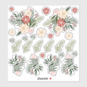 Sticker Poinsettia Confés de Noël Vinyl (Feuille)