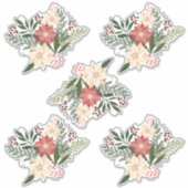 Sticker Poinsettia Confés de Noël Vinyl (Devant)