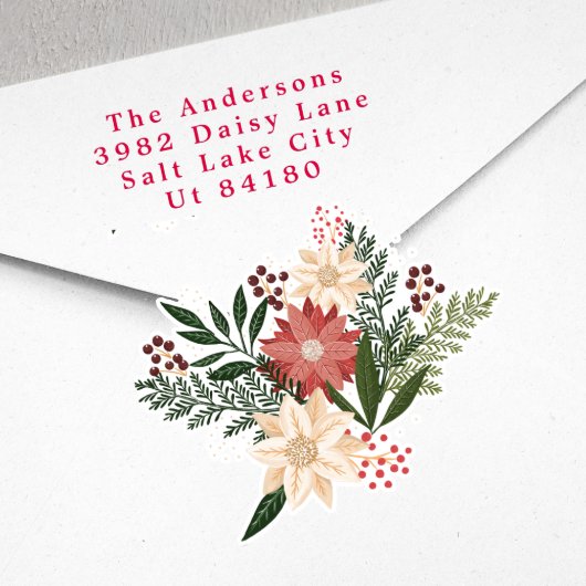 Sticker Poinsettia Confés de Noël Vinyl