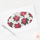 Sticker Poinsettia et Berries rouges (Enveloppe)